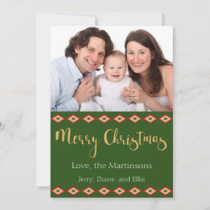 Rustic Woodland Christmas Custom Holiday Photo Card