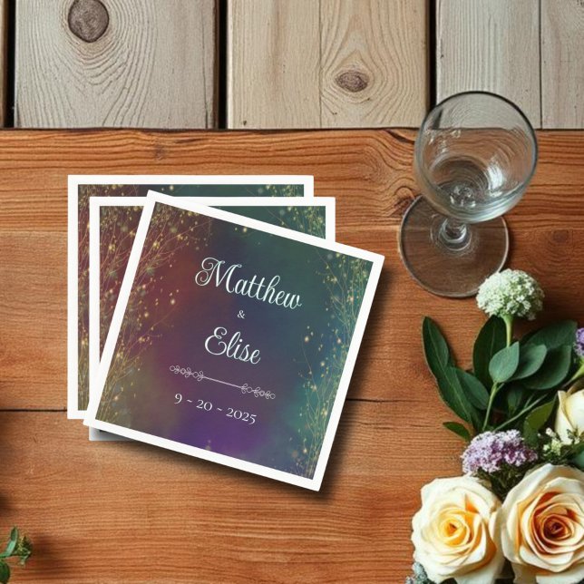 Rustic Woodland Enchanted Forest Wedding Napkin (Creator Uploaded)