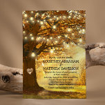 Rustic Woodland Fall Wedding Invitation<br><div class="desc">As more couples are getting away from traditional weddings and looking for unique ways to celebrate the most special day of their life, rustic outdoor weddings have become an increasingly popular trend. And with rustic outdoor weddings come rustic outdoor wedding invitations - featuring a rural autumn fall woodland background, strings...</div>