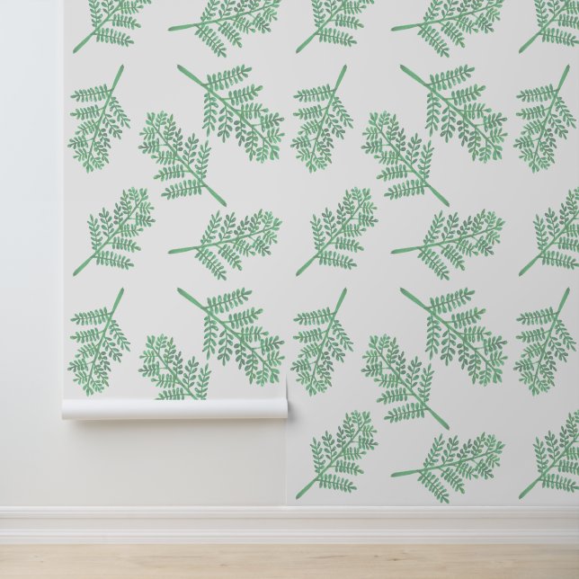 Rustic Woodland Ferns Wallpaper (Application)