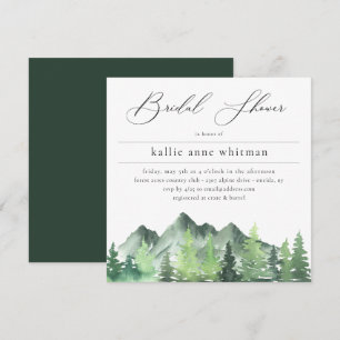 Rustic Woodland Forest Mountain Bridal Shower Invi Invitation