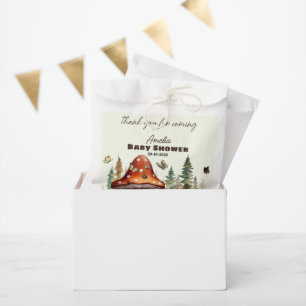 Rustic Woodland Forest Mushroom Baby Shower Fall  Favour Bag