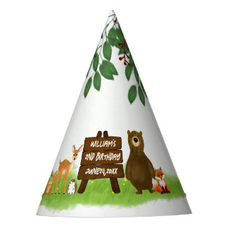 Rustic Woodland Forest Party Animals Hat