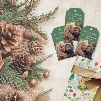 Rustic Woodland Gift Photo Card Gift Tags