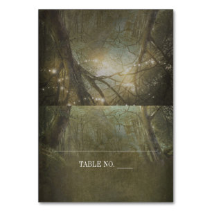 Rustic Woodland Lights Place Cards