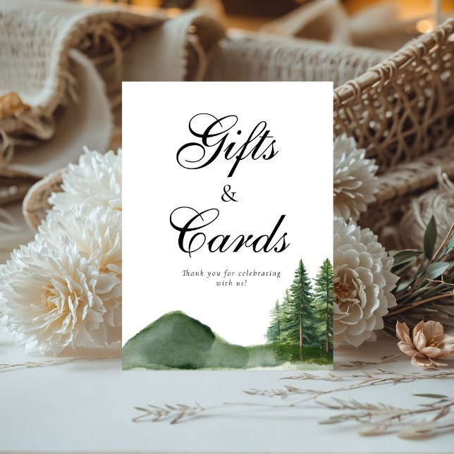 Rustic Woodland Mountain Forest  Gifts & Card Sign (Creator Uploaded)