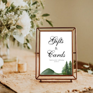 Rustic Woodland Mountain Forest  Gifts & Card Sign