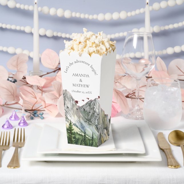 Rustic Woodland Mountain Forest Pine Wedding Favor Box (Wedding)