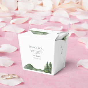 Rustic Woodland Mountain Forest Pine Wedding Thank Favor Box