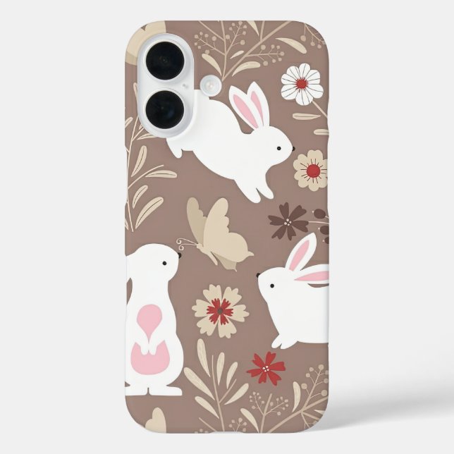Rustic Woodland Rabbit for Nursery Case-Mate iPhone Case (Back)