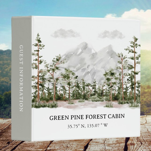 Rustic Woodland Rental Vacation Guest Information Binder (In situ)