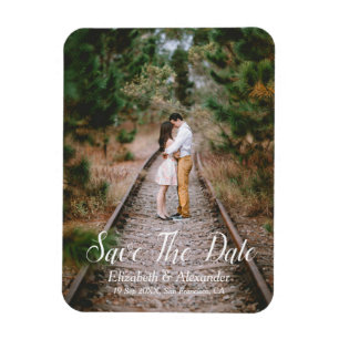 Rustic Woodland Save The Date Magnet