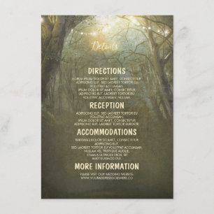 Rustic Woodland Wedding Details -Information Enclosure Card