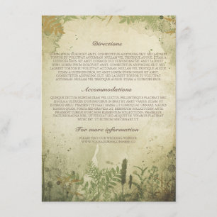 Rustic Woodland Wedding Information / Details Enclosure Card