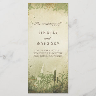 rustic woodland wedding programs