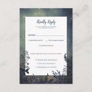 Rustic Woodland Wedding RSVP Card