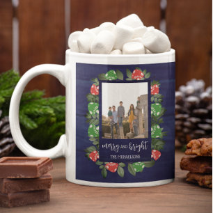 Rustic Woodland Whimsical Mushrooms Christmas Coffee Mug