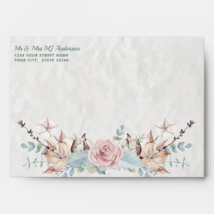 Rustic Woodland Winter Floral Kaylin Envelope
