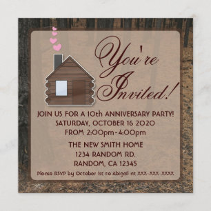 Rustic woods blog cabine anniversaire invitations