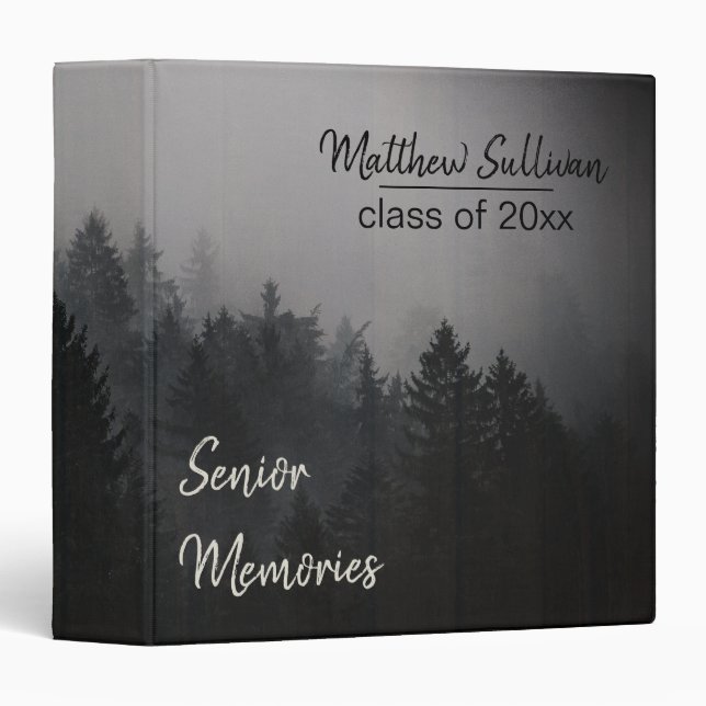Rustic Woodsy Class Graduation Senior Memories Binder (Front/Spine)