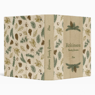Rustic woodsy family reunion photo memories binder