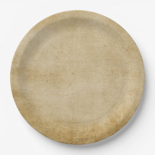 Rustic Worn Paper Dinner Plate