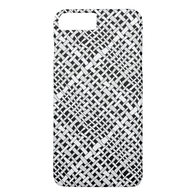 Rustic Woven Elegant Silver Burlap Case-Mate iPhone Case (Back)