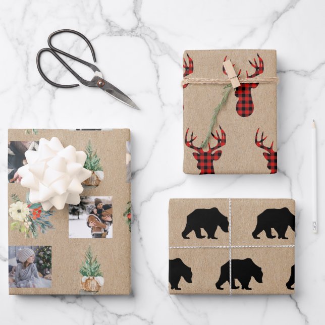 Rustic wrapping kraft Christmas paper (Front)