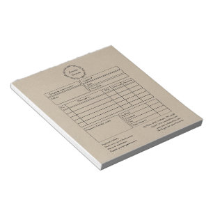Rustic wreath brown paper notepad