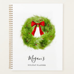 Rustic Wreath Christmas Holiday Planner