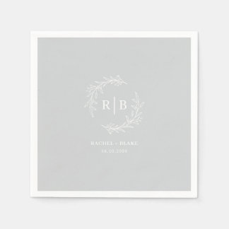 Rustic Wreath Wedding Rehearsal Engagement Party Napkin