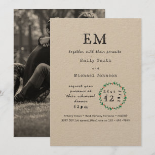 Rustic Xmas Rehearsal Dinner Invites ADD PHOTO