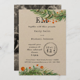 Rustic Xmas Rehearsal Dinner Invites ADD PHOTO