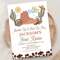 Rustic Yee-haw Cowboy First Rodeo 1st Birthday