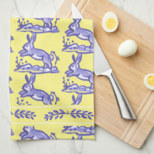 Rustic Yellow & Blue Rabbit Country French Pretty
