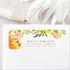 Rustic Yellow Flowers Watercolor Return Address 