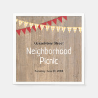 Rustic Yellow Plaid Neighbourhood Picnic