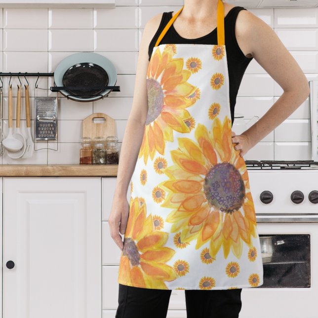 Rustic Yellow Sunflower  Apron (Creator Uploaded)