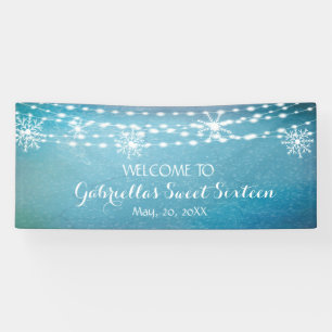 Rustic Yet Dreamy Winter Sweet Sixteen Banner