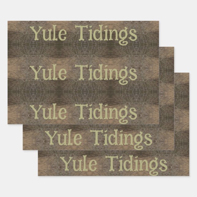 Rustic Yule Tidings Wrapping Paper (Set)