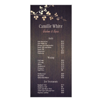 Salon Service Menu Rack Card Templates Salon Service Menu Rackcard Templates Hair Salon Menu Templates