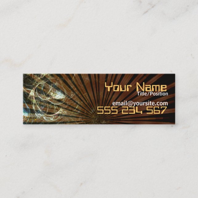 RusticBub Skinny Profile Mini Business Card (Front)