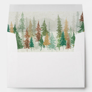 Rustine forest pine trees return address Envelope
