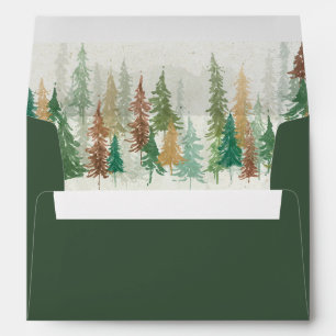 Rustine forest pine trees return address Envelope