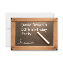 Rustique 50e fête d'anniversaire Invitation