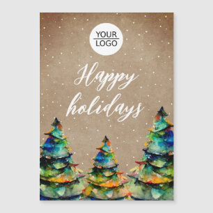 Rustique Ajouter logo Arbre de Noël Magnet de l'en