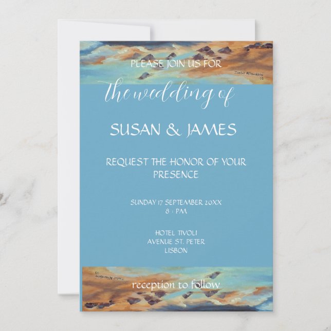 Rustique Ancien bateau à rame à stiSon Invitation (Devant)