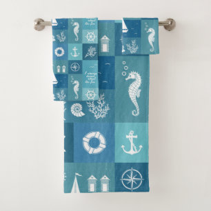 Rustique Aqua Blue Motif de contrôle nautique pers
