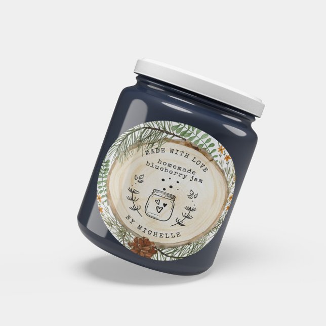 Rustique artisanal avec amour confiture étiquette  (Créateur téléchargé)