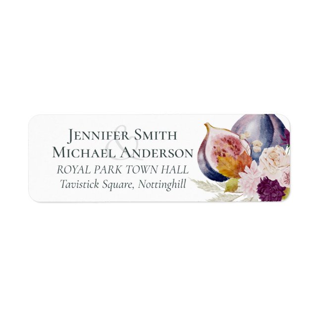 Rustique automne Citrouille Figs Fleurs Mariage (Devant)